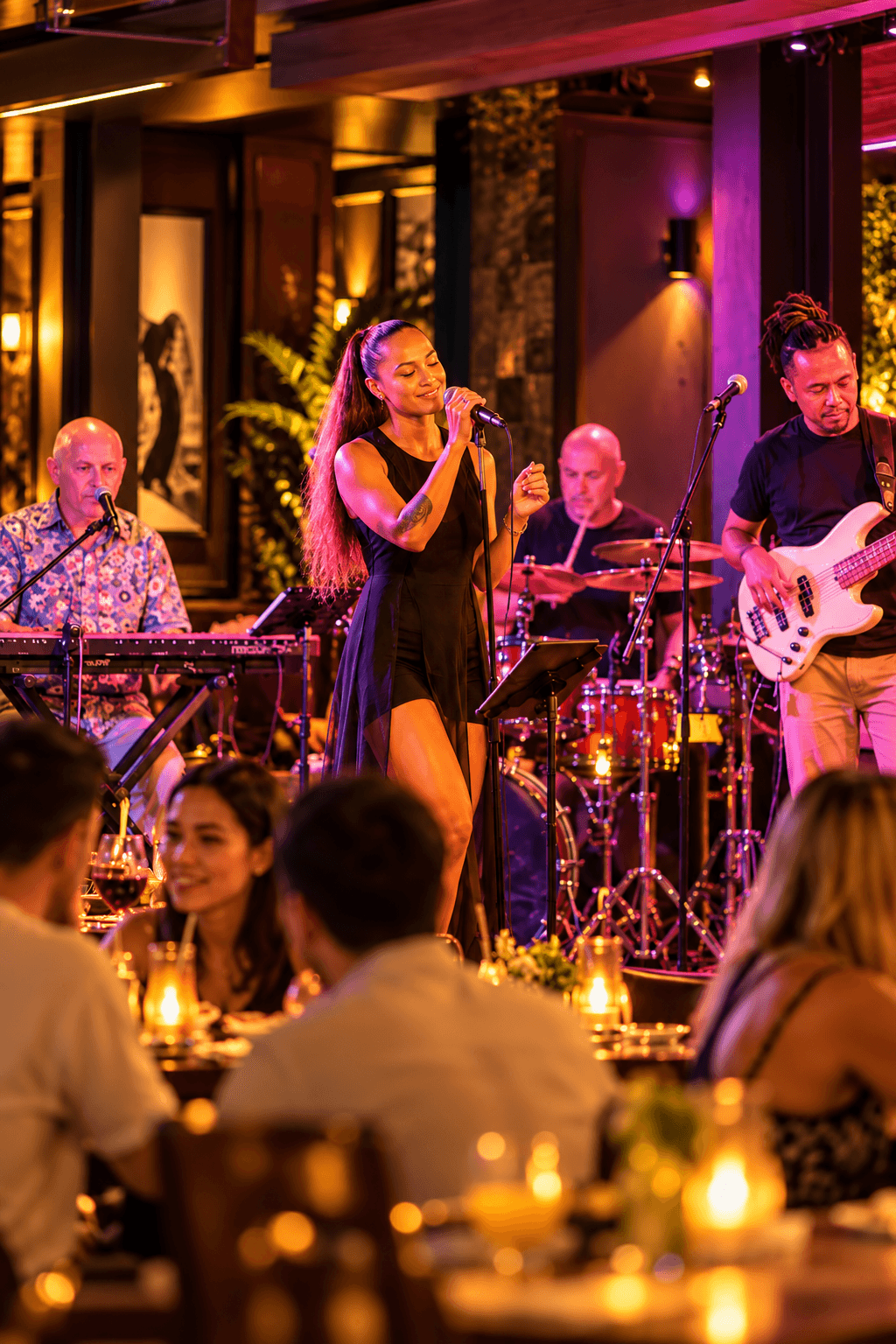 Live music at Churchill Restaurant and Bar in Karon Phuket